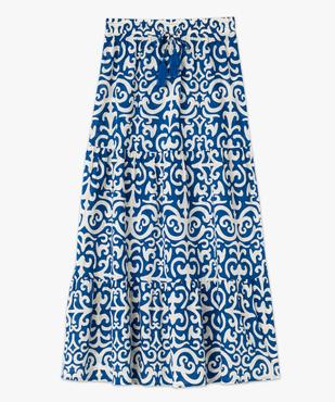 Jupe longue imprimée avec taille élastique femme vue4 - GEMO(FEMME PAP) - GEMO