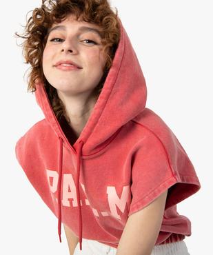 Sweat femme court sans manches à capuche – Camps United vue1 - CAMPS UNITED - GEMO
