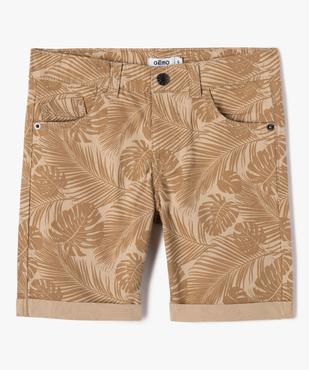 Bermuda en coton twill imprimé à revers garçon vue1 - GEMO 4G GARCON - GEMO