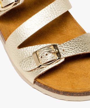 Mules métallisées avec brides à boucle femme - Valentina Baldano vue7 - VALENTINA BALDA - GEMO