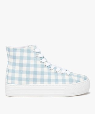 Baskets femme mid-cut en toile à semelle plateforme vue2 - GEMO 4G FEMME - GEMO