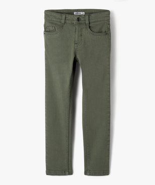 Pantalon uni extensible coupe Slim garçon vue1 - GEMO (ENFANT) - GEMO