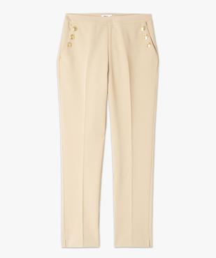 Pantalon avec boutons sur les hanches femme vue4 - GEMO(FEMME PAP) - GEMO
