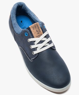 Chaussures bi-matières avec lacets contrastants vue5 - GEMO (CASUAL) - GEMO