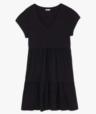 Robe femme à manches courtes en maille extensible vue4 - GEMO(FEMME PAP) - GEMO