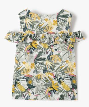 Chemise fille imprimée épaules dénudées vue3 - GEMO (ENFANT) - GEMO
