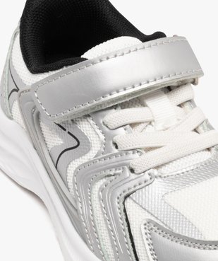Baskets basses légères en mesh à lacets élastiques et scratch fille vue13 - ATHLETIC GEMO FOR GOOD - GEMO