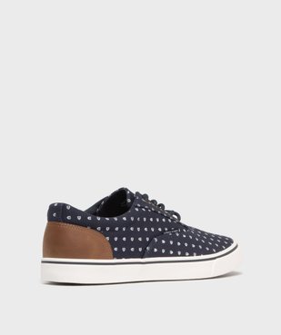 Tennis en toile à motifs fermeture lacets homme - Urban Steps vue4 - URBAN STEPS GEMO FOR GOOD - GEMO