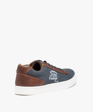 Baskets homme rétro en suédine bicolore vue4 - GEMO (CASUAL) - GEMO