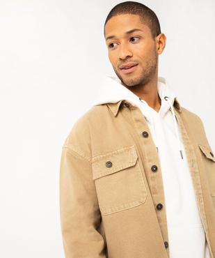 Surchemise en coton avec larges poches à rabat homme vue2 - GEMO (HOMME) - GEMO