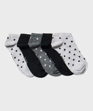 Chaussettes ultra courtes assorties fille (lot de 5) vue1 - GEMO 4G FILLE - GEMO