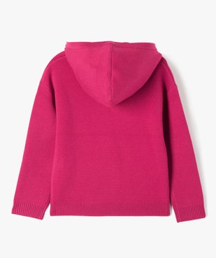 Pull fille à capuche avec rayures pailletées vue3 - GEMO (ENFANT) - GEMO