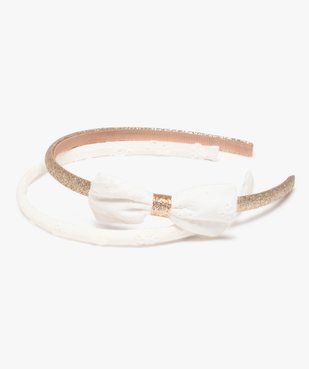 Serre-tête fille avec noeud et paillettes (lot de 2) vue1 - GEMO (ACCESS) - GEMO