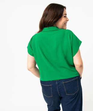 Blouse à manches courtes avec col zippé femme grande taille vue3 - GEMO (G TAILLE) - GEMO