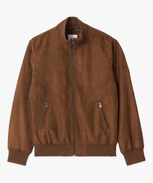 Blouson suédine à col montant homme vue4 - GEMO (HOMME) - GEMO