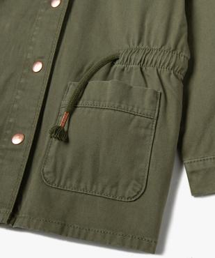 Veste fille style saharienne avec ceinture vue2 - GEMO (ENFANT) - GEMO