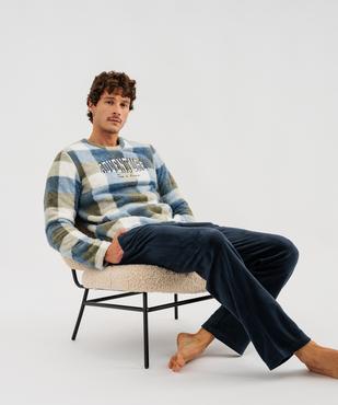 Pyjama à carreaux maille peluche homme vue4 - GEMO(HOMWR HOM) - GEMO