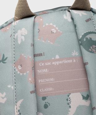 Sac à dos en toile motifs dinosaures fille vue3 - GEMO (ACCESS) - GEMO