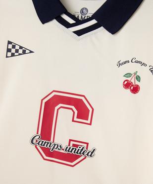 Polo manches courtes avec motif buste et dos fille - Camps United vue3 - CAMPS - GEMO