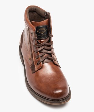 Boots homme unies à lacets fermeture zippée – Lee Cooper  vue5 - LEE COOPER - GEMO