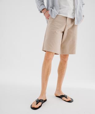 Bermuda chino coupe regular en coton stretch homme vue1 - GEMO (HOMME) - GEMO