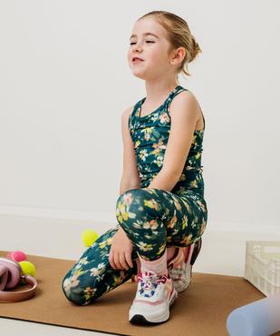 Legging long de sport en stretch à large ceinture élastique fille vue2 - GEMO 4G FILLE - GEMO