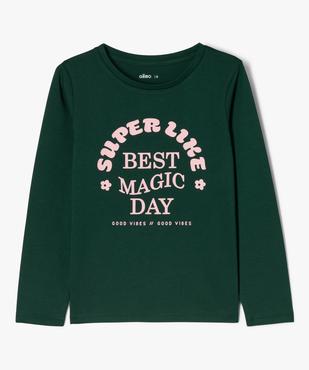 Tee-shirt à manches longues avec motifs girly fille vue1 - GEMO (ENFANT) - GEMO