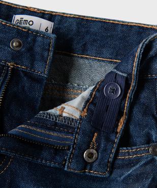 Jean regular délavé à taille réglable garçon vue3 - GEMO 4G GARCON - GEMO