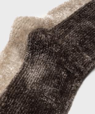 Chaussettes douillettes en maille chenille femme (lot de 2) vue2 - GEMO 4G FEMME - GEMO