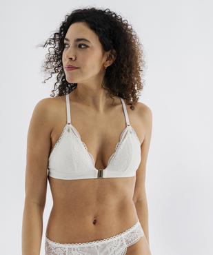 Soutien-gorge triangle avec mousses amovibles fermeture devant vue2 - GEMO(HOMWR FEM) - GEMO