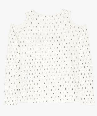 Pull fin fille à motifs avec épaules dénudées vue2 - GEMO (JUNIOR) - GEMO