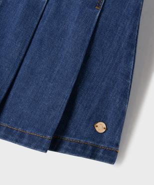 Jupe plissée en jean fille - LuluCastagnette vue3 - LULUCASTAGNETTE - GEMO