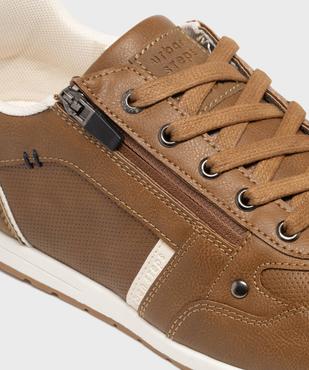 Baskets basses à lacets et zip homme - Urban Steps vue1 - URBAN STEPS - GEMO