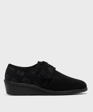 Chaussons confort en velours avec fermeture scratch femme vue2 - G'FLEX GEMO FOR GOOD - GEMO