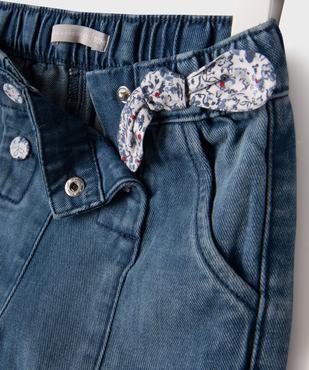 Short en jean à pont bébé fille  - LuluCastagnette vue2 - LULU CASTAGNETTE GEMO FOR GOOD - GEMO