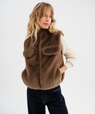 Gilet sans manches en fourrure imitation femme vue3 - GEMO 4G FEMME - GEMO