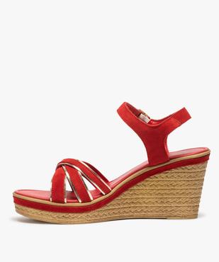 Sandales femme à talon compensé et détails métallisés vue3 - GEMO(URBAIN) - GEMO