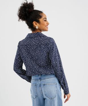 Chemise à manches longues motif pois femme vue3 - GEMO(FEMME PAP) - GEMO