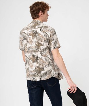 Chemise homme à manches courtes tropical en viscose fluide imprimée  vue3 - GEMO 4G HOMME - GEMO