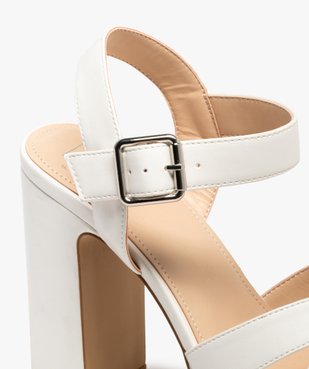 Sandales femme à talon carré extra haut et brides unies vue13 - FOLLOW ME - GEMO