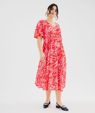 Robe fluide à motifs fleuris femme grande taille vue1 - GEMO 4G GT - GEMO