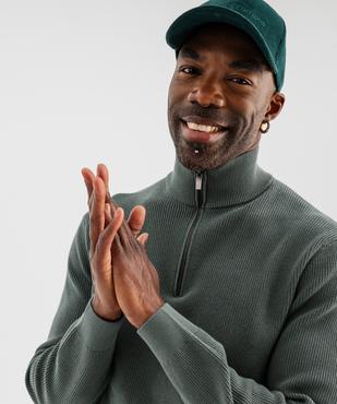 Pull en coton à col camionneur homme vue2 - GEMO (HOMME) - GEMO