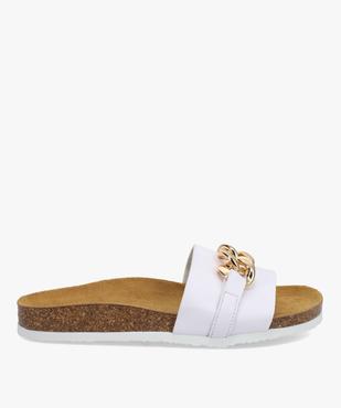 Mules femme à talon plat et bride avec chaîne métallique vue1 - GEMO (CASUAL) - GEMO