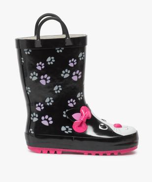 Bottes de pluie fille motif chat en relief avec anses vue1 - GEMO (ENFANT) - GEMO