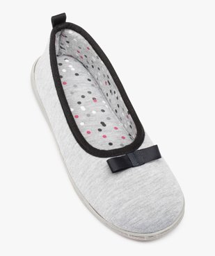 Chaussons femme ballerines en jersey à bord contrastant vue5 - GEMO(HOMWR FEM) - GEMO