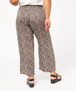 Pantalon ample à motif léopard femme grande taille vue3 - GEMO (G TAILLE) - GEMO