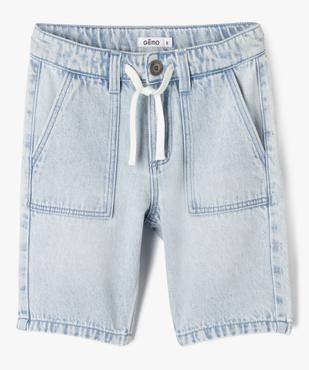 Bermuda en jean coupe Skater garçon vue1 - GEMO (ENFANT) - GEMO