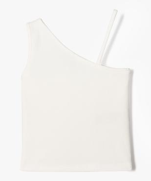Débardeur asymétrique en coton côtelé fille vue1 - GEMO (ENFANT) - GEMO