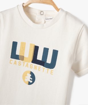 Tee-shirt bébé garçon imprimé avec manches courtes à revers - LuluCastagnette vue2 - LULUCASTAGNETTE - GEMO