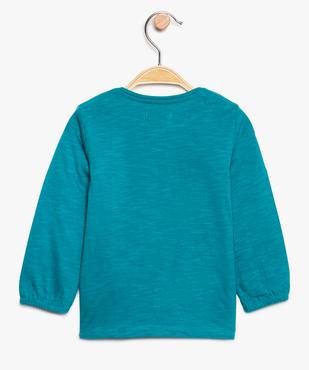 Tee-shirt bébé fille à motif brodé en coton bio vue2 - GEMO 4G BEBE - GEMO